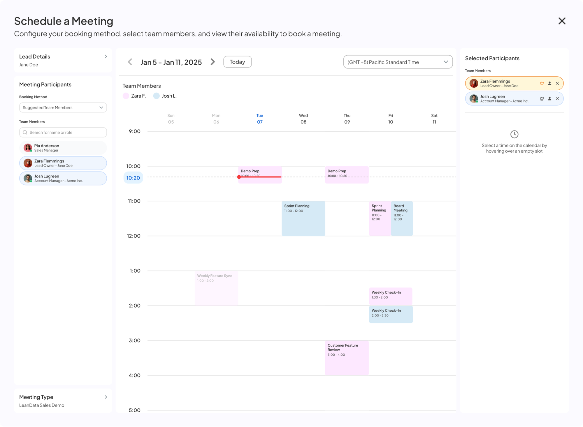 Josh Lugreen also added, calendar showing combined availability