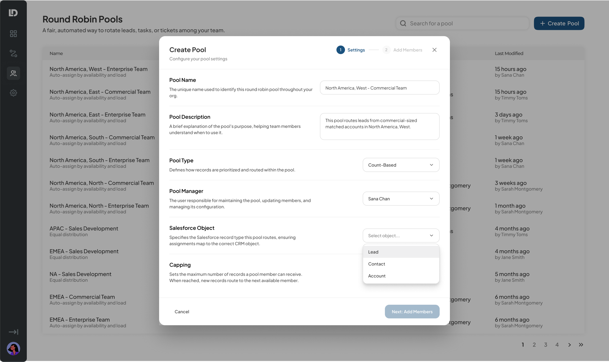 Lead highlighted on hover