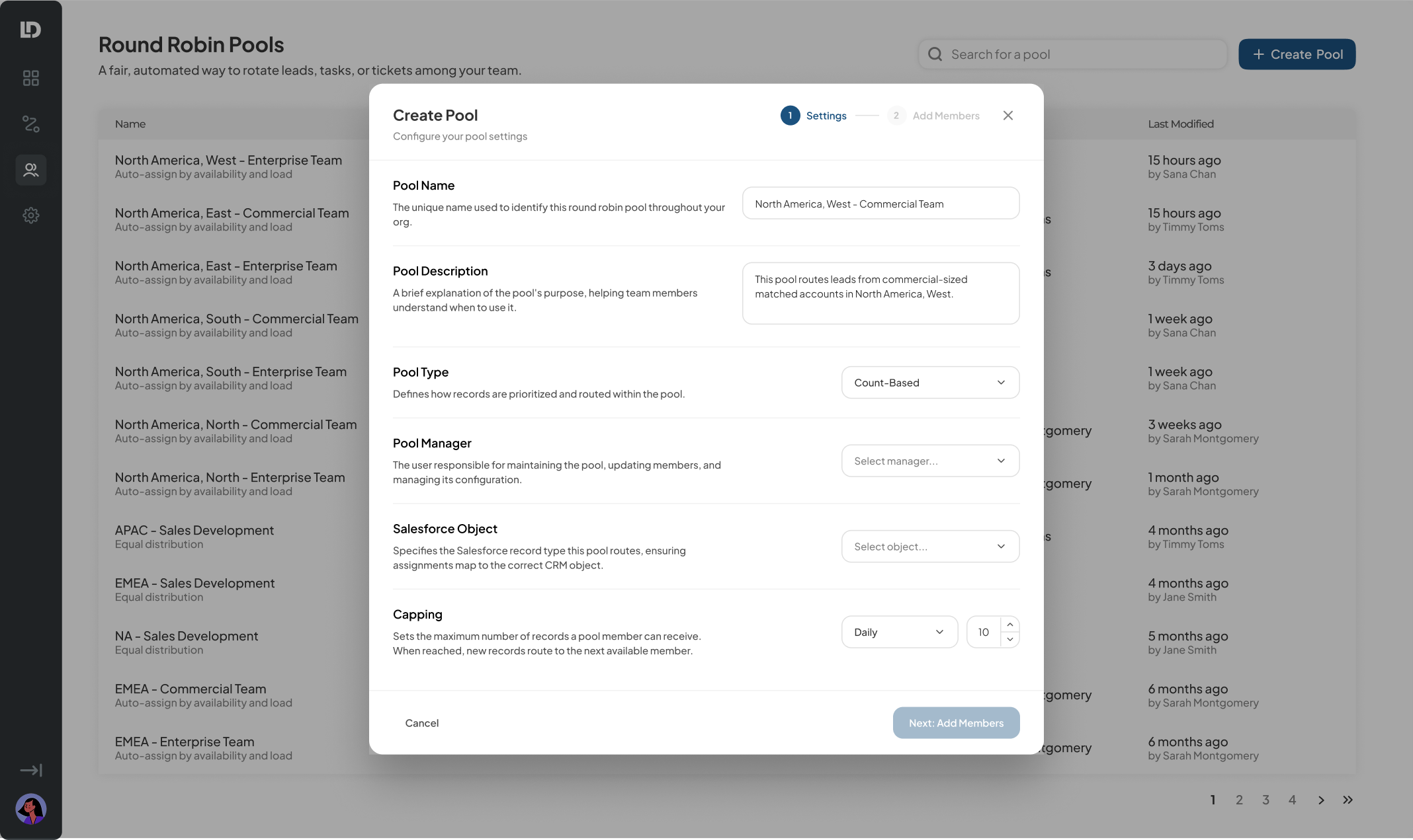Pool Type set to Count-Based